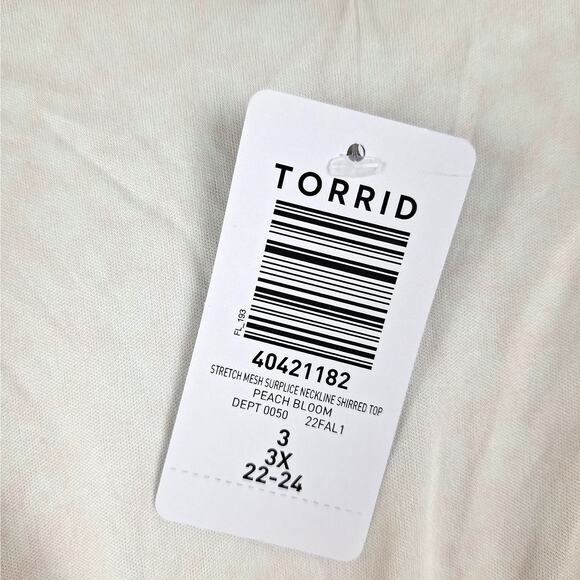 Torrid Top 3X Babydoll Ditsy‎ Floral Sheer Mesh Summer Casual Bloomcore NWT - Picture 3 of 8